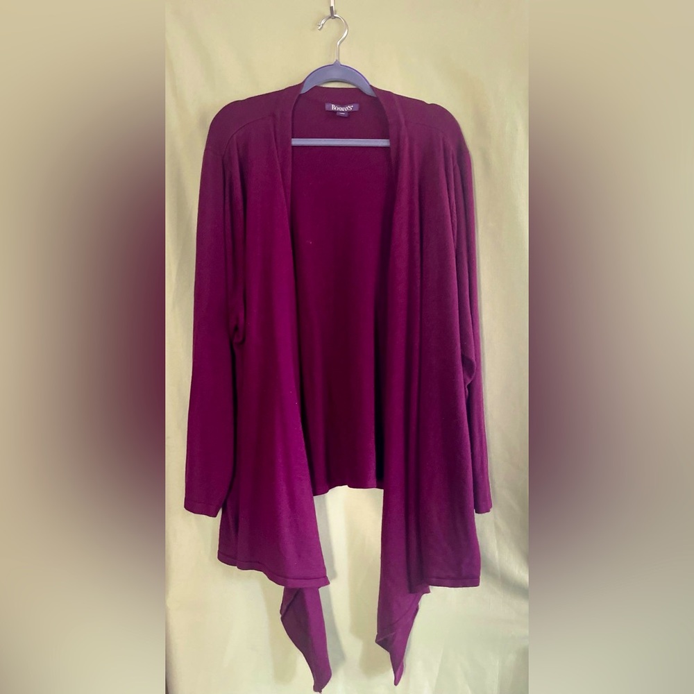 Purple cardigan